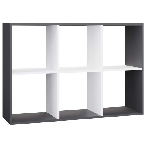 Aldabra Malax 2x3 polc, 110x75x30 cm, antracit-fehér