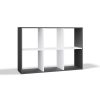 Aldabra Malax 2x3 polc, 110x75x30 cm, antracit-fehér