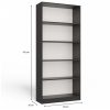 Aldabra R80 polcos szekrény, 80x182x30 cm, antracit
