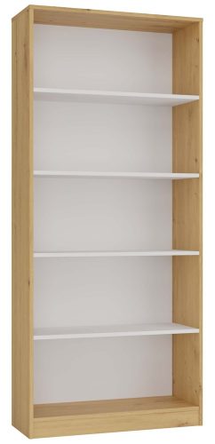 Aldabra R80 polcos szekrény, 80x182x30 cm, tölgy-fehér