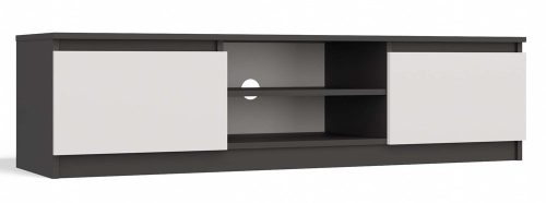 Aldabra RTV140 TV szekrény, 140x36x40 cm, antracit-fehér