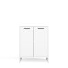 Aldabra Nina 2D fürdőszobai szekrény, 2 ajtó, polcokkal, mosdó alá, fehér