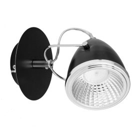   Aldabra Oliver fali lámpa GU10-es foglalat, 1 LED izzó, 5,5W fekete-króm