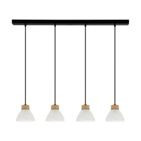   Aldabra Prahas függőlámpa E14-es foglalat, 4 izzós, 40W fekete-tölgy-fehér