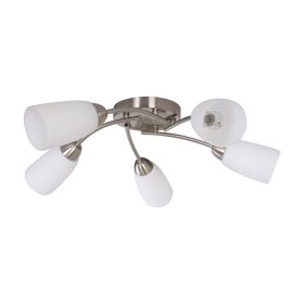   Aldabra Terni mennyezeti lámpa E14-es foglalat, 5 izzós, 40W szatén