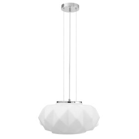   Aldabra Terra függőlámpa E27-es foglalat, 1 izzós, 60W króm-átlátszó-fehér