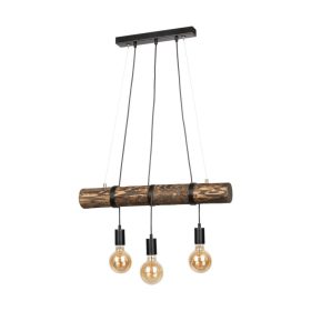   Aldabra Tongo függőlámpa E27-es foglalat, 3 izzós, 60W fekete-sötétfenyő