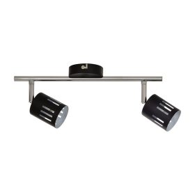   Aldabra Ulrika mennyezeti lámpa G9-es foglalat, 2 izzós, 28W króm-fekete