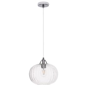   Aldabra Universe függőlámpa E27-es foglalat, 1 izzós, 60W króm-átlátszó