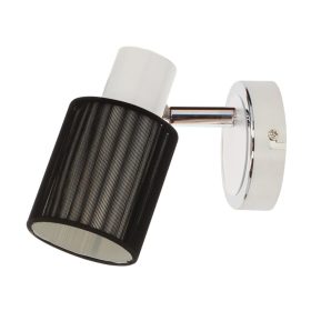   Aldabra Carla fali lámpa E14-es foglalat, 1 izzós, 9W fekete-fehér 