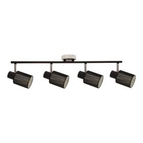   Aldabra Carla mennyezeti lámpa E14-es foglalat, 4 izzós, 9W fekete 