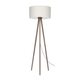   Aldabra Ennie állólámpa E27-es foglalat, 1 izzós, 60W szürke-átlátszó-bézs fenyő 