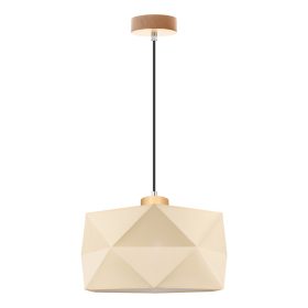   Aldabra Finja függőlámpa E27-es foglalat, 1 izzós, 60W nyír-antracit-krém 