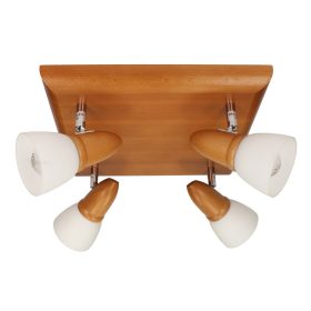   Aldabra Julietta mennyezeti lámpa E14-es foglalat, 4 izzós, 40W bükk-króm-fehér 