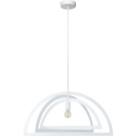   Aldabra Justyna függőlámpa E27-es foglalat, 1 izzós, 60W fehér, félkör alakú búrával