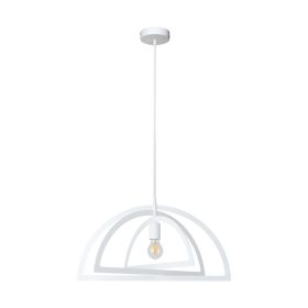   Aldabra Justyna függőlámpa E27-es foglalat, 1 izzós, 60W fehér, kis méretű félkör alakú búrával