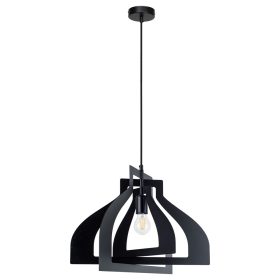  Aldabra Justyna függőlámpa E27-es foglalat, 1 izzós, 60W fekete, lámpa alakú búrával