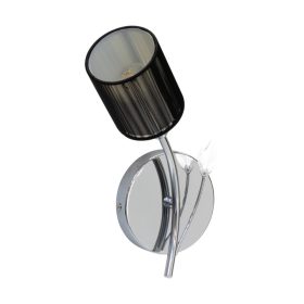   Aldabra Marbella fali lámpa E14-es foglalat, 1 izzós, 9W fekete-króm 