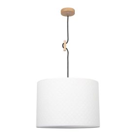   Aldabra Milena függőlámpa E27-es foglalat, 1 izzós, 60W nyír-fehér-fekete 