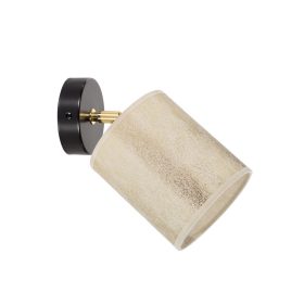   Aldabra Ora fali lámpa E27-es foglalat, 1 izzós, 25W fekete-aranysárga 