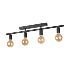   Aldabra Vertigo mennyezeti lámpa E27-es foglalat, 4 izzós, 25W fekete 