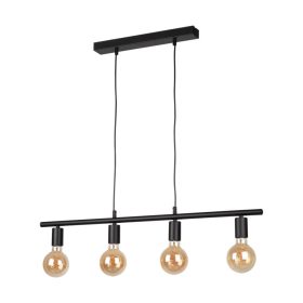   Aldabra Vertigo függőlámpa E27-es foglalat, 4 izzós, 25W fekete 