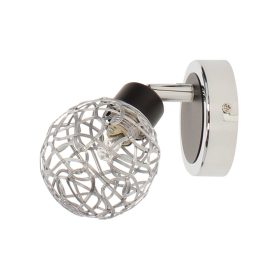   Aldabra Virgo fali lámpa LED G9-es foglalat, 1 izzós, 40W króm-fekete 