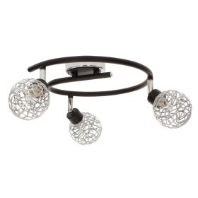   Aldabra Virgo mennyezeti lámpa LED G9-es foglalat, 3 izzós, 40W fekete-fehér 