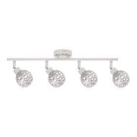   Aldabra Virgo mennyezeti lámpa LED G9-es foglalat, 4 izzós, 40W króm-fehér 