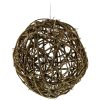 Retlux RXL 257 karácsonyi dekoráció, elemes, rattan labda, 10 LED, meleg fehér