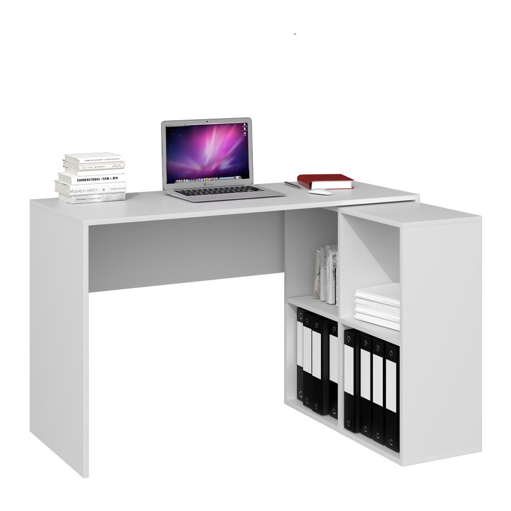 Aldabra Plus 2X2 polcos íróasztal, fehér