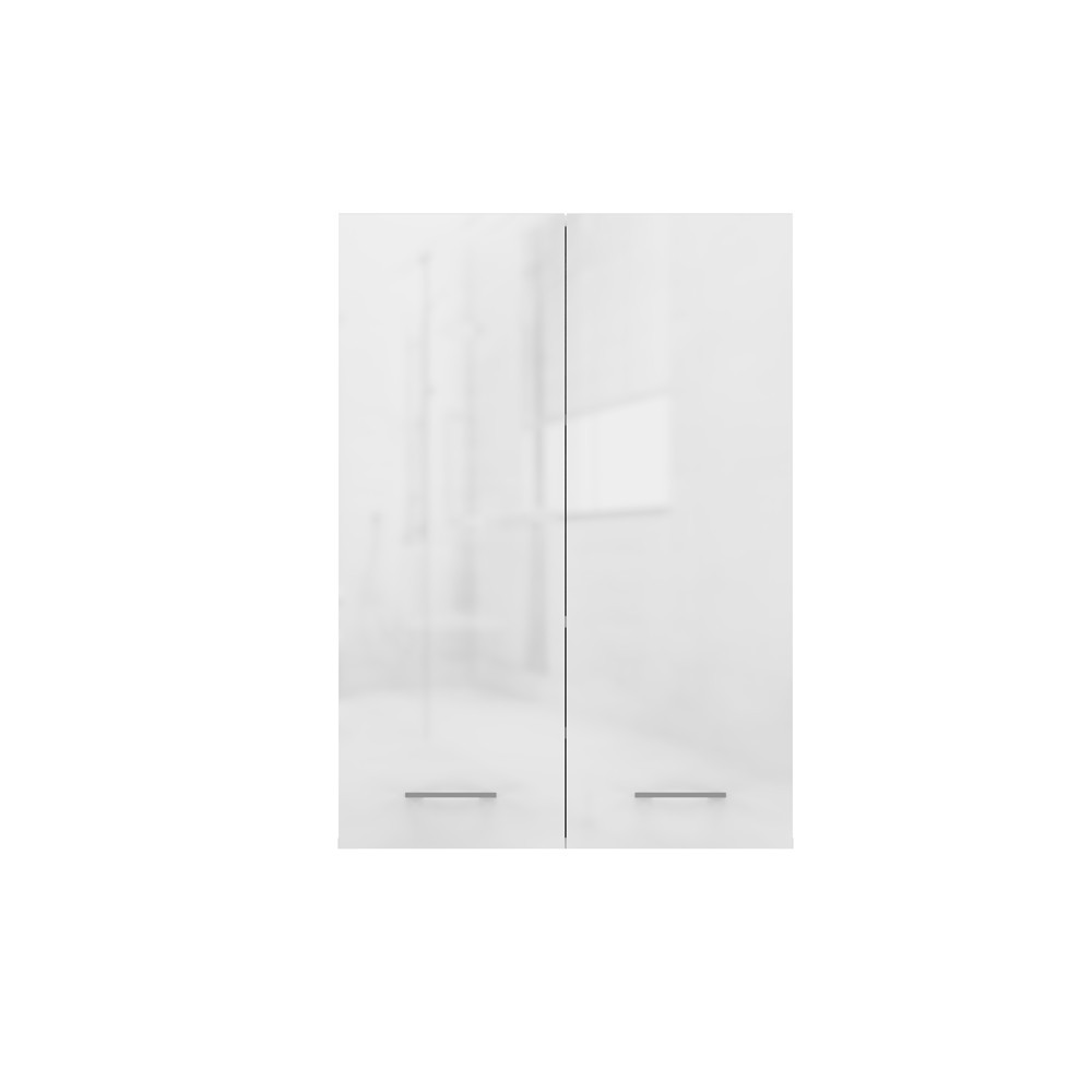 Aldabra Pola mini DD felső fürdőszoba szekrény, 64x90x30 cm, fényes fehér
