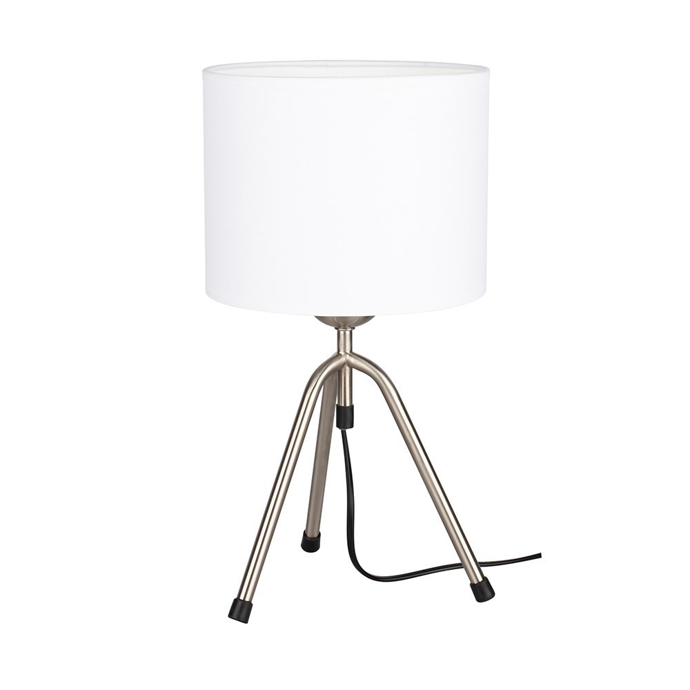 Aldabra Tami asztali lámpa E27-es foglalat, 1 izzós, 60W szatén-fekete-fehér
